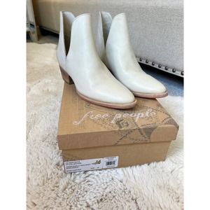 Free People Charm Double V Ankle Boot Ecru